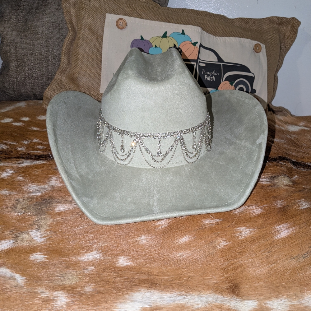 Elegant Silver Embellished Women's Hat